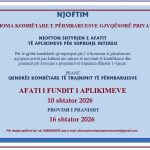 THIRRJE PËR SHPREHJE INTERESI  PËR HYRJEN NË PROVIMIN E PRANIMIT NË TRAJNIMIN FILLESTAR